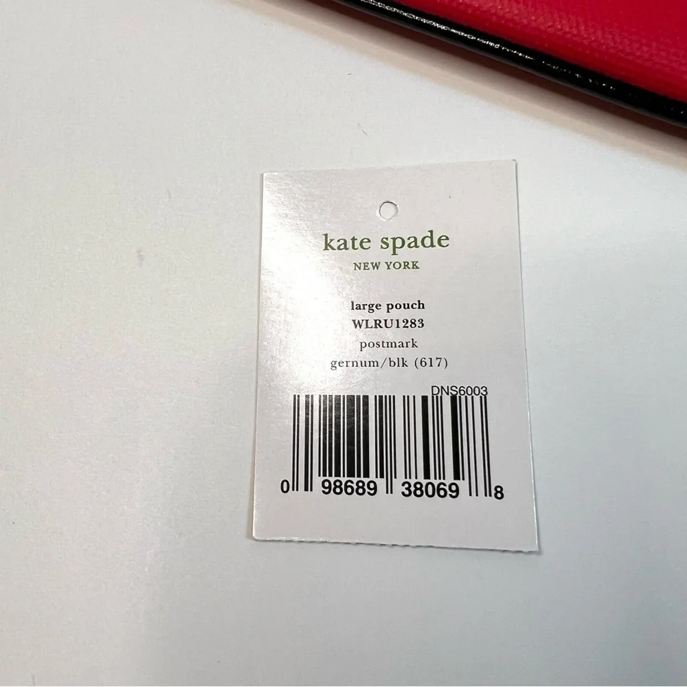 Rare Kate Spade Postmark Zipper Clutch Flat Pouch